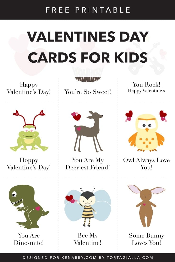 valentines day cards for kids: free printable download - ideas for